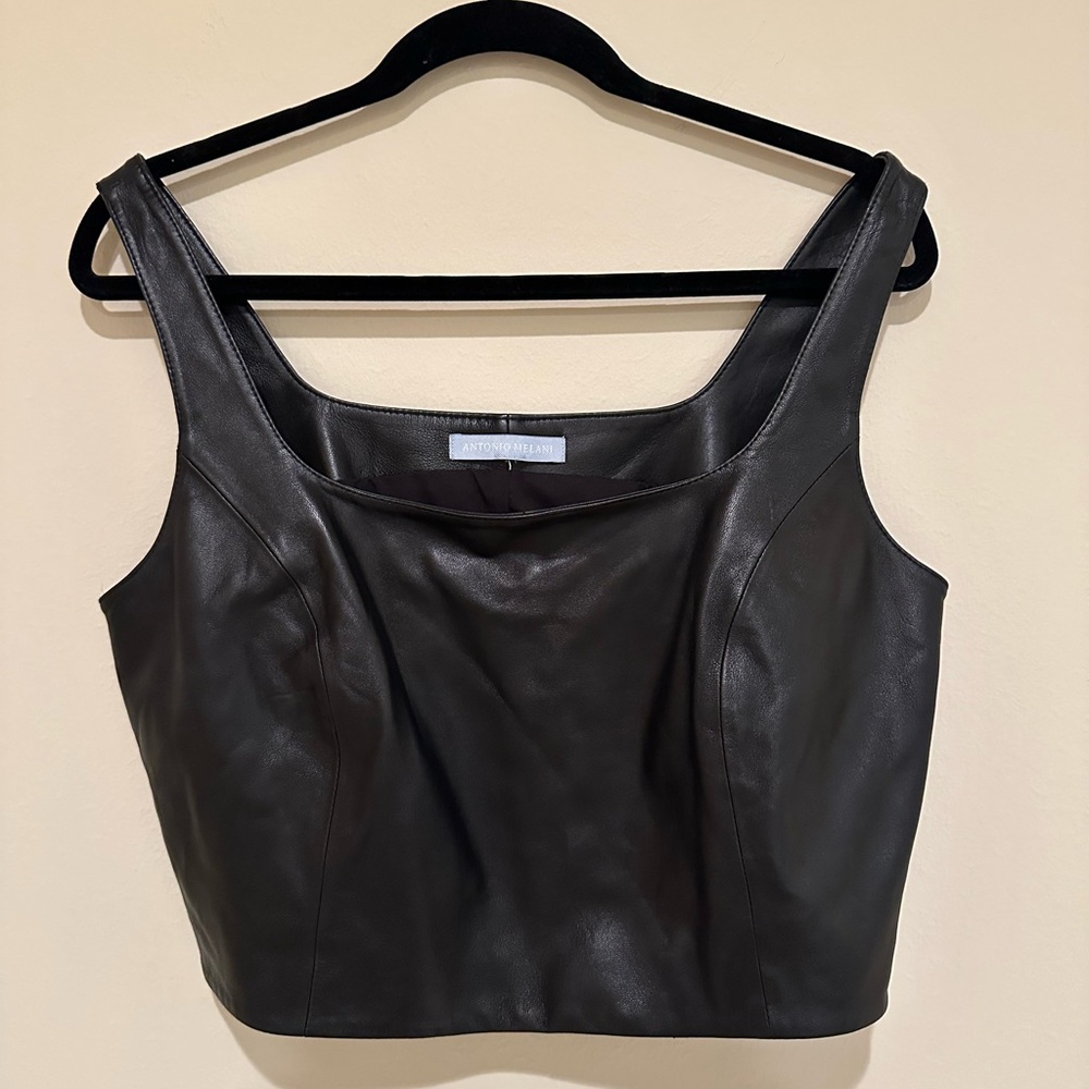 Antonio Melani genuine leather crop. Size M